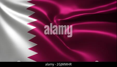 Bandiera del Qatar Foto Stock