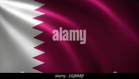 Bandiera del Qatar Foto Stock