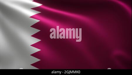 Bandiera del Qatar Foto Stock
