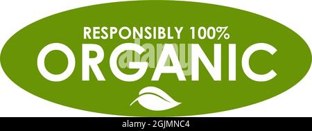 Illustrazione vettoriale del modello di logo del logo del prodotto organico Illustrazione Vettoriale