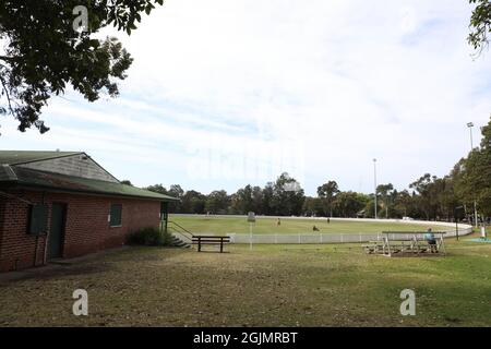 Alan Davidson Oval in Airey Park, Homebush Foto Stock