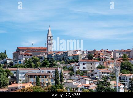 Vista della cittadina di Vrsar in Croazia Foto Stock