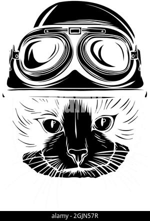 Un soldato cartoon kitten sorridente. Illustrazione vettoriale Illustrazione Vettoriale