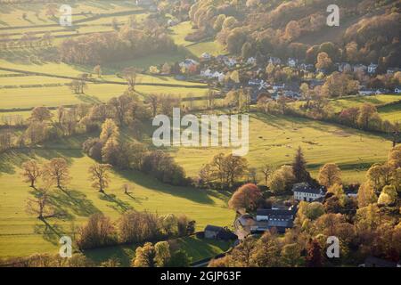 I villaggi di Applethwaite e Ormathwaite vicino a Keswick, nel Lake District, Regno Unito Foto Stock