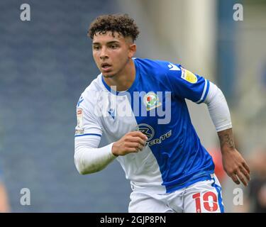 Tyrhys Dolan #10 di Blackburn Rovers in azione durante il gioco Foto Stock