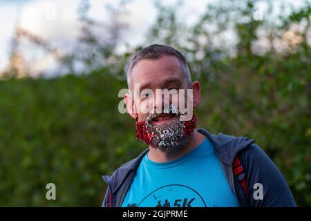 Arley Hall & Gardens, Warrington, Cheshire, Regno Unito. 11 Settembre 2021. 5k Sunset Walk per raccogliere soldi per San Rocco, l'Hospice locale per le persone a cui è stata diagnosticata una malattia che limita la vita Credit: John Hopkins/Alamy Live News Foto Stock