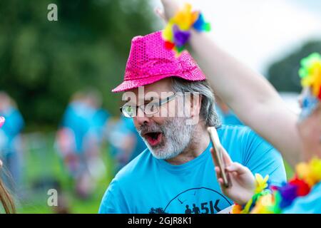 Arley Hall & Gardens, Warrington, Cheshire, Regno Unito. 11 Settembre 2021. 5k Sunset Walk per raccogliere soldi per San Rocco, l'Hospice locale per le persone a cui è stata diagnosticata una malattia che limita la vita Credit: John Hopkins/Alamy Live News Foto Stock