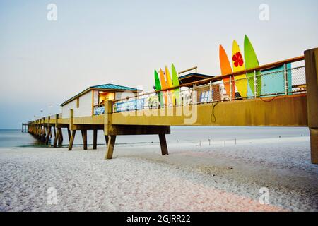 Molo di pesca Okaloosa Island Foto Stock