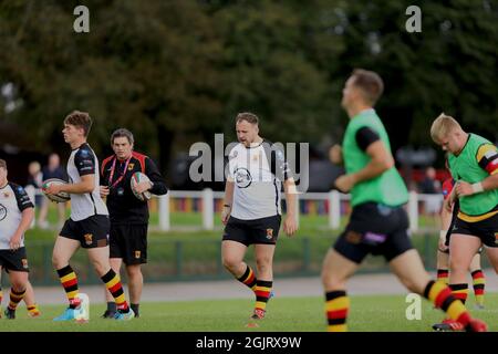 Carmarthen Quins RFC contro Cardiff RFC 2021 Foto Stock