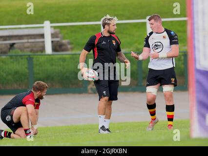 Carmarthen Quins RFC contro Cardiff RFC 2021 Foto Stock