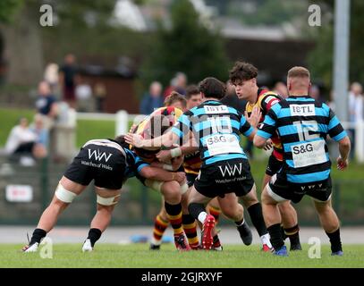 Carmarthen Quins RFC contro Cardiff RFC 2021 Foto Stock