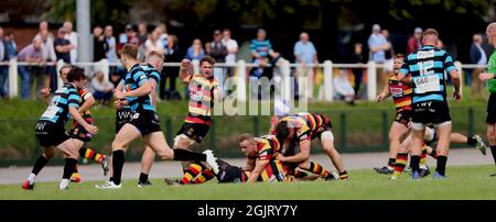 Carmarthen Quins RFC contro Cardiff RFC 2021 Foto Stock