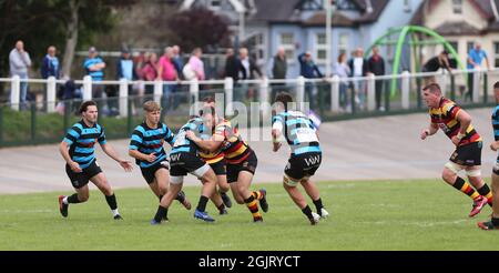 Carmarthen Quins RFC contro Cardiff RFC 2021 Foto Stock