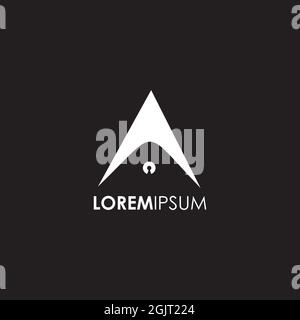 Una lettera iniziale icona logo disegno vettore modello di ispirazione Illustrazione Vettoriale