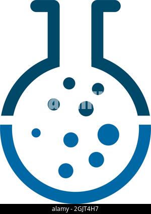 Modello di illustrazione vettoriale del logo dell'icona del laboratorio Illustrazione Vettoriale