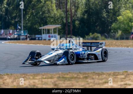 Portland, Oregon, Stati Uniti. 11 Settembre 2021. CONOR DALY (20) degli Stati Uniti pratica per il Gran Premio di Portland al Portland International Raceway a Portland, Oregon. (Credit Image: © Brandon carter Grindstone Media/ASP via ZUMA Press Wire) Foto Stock