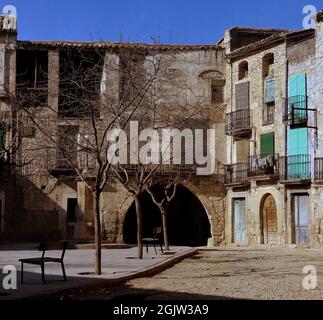 POBLA DE MALUSCA - FOTO AÑOS 60. Ubicazione: ESTERNO. PROVINCIA. Lerida. SPAGNA. Foto Stock