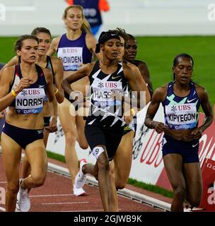 Zurigo, 09 set 2021 1500m Sifan Hassan (NED) visto in azione durante la Wanda Diamond League allo Stadio Litzigrund Zurigo Svizzera il 0 settembre Foto Stock