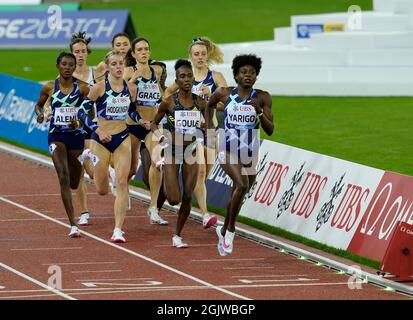 Zurigo, 09 set 2021 800m Noelie Yarigo (BEN) visto in azione durante la Wanda Diamond League allo Stadio Litzigrund Zurigo Svizzera il 09 settembre Foto Stock