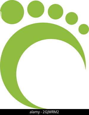 Immagine del modello vettoriale di ispirazione con il logo dell'icona del piede Illustrazione Vettoriale