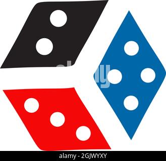 Modello vettoriale di ispirazione per il logo dell'icona dice Illustrazione Vettoriale