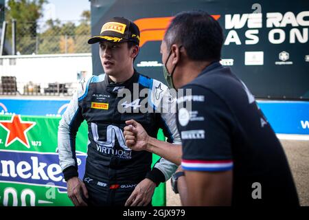 Monza, Italia. 12 settembre 2021. Zhou Guanyu (chn), UNI-Virtuosi Racing, Dallara F2, ritratto durante il 5° round del Campionato FIA di Formula 2 2021 dal 9 al 12 settembre 2021 sull'Autodromo Nazionale di Monza, a Monza, Italia Credit: Independent Photo Agency/Alamy Live News Foto Stock