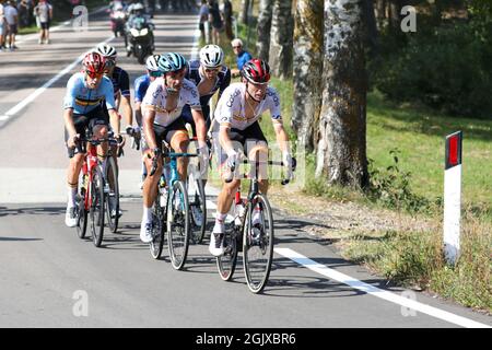 Il gruppo di attaccanti durante il Longines Global Champions Tour e le finali GCL, Street Cycling a Trento, Italia, settembre 12 2021 Foto Stock