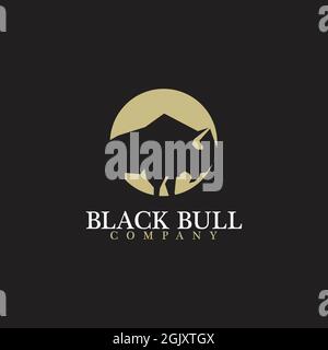 Modello di illustrazione vettoriale di ispirazione del logo Bull Illustrazione Vettoriale