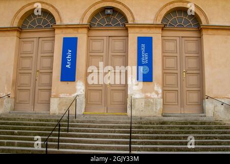 Vienna, Austria, 23 luglio 2021. L'Archivio dell'Università di Vienna è responsabile della conservazione e della catalogazione dei documenti storici della Foto Stock