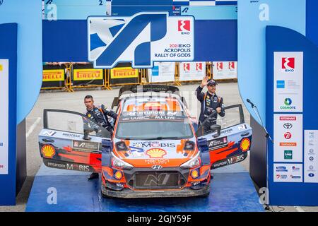 Sordo Dani (spa), Hyundai Shell Mobis World Rally Team, Hyundai i20 Coupe WRC, ritratto durante il Rally Grecia 2021 Acropolis, 9° round del FIA WRC 2021, FIA World Rally Championship, dal 9 al 12 settembre 2021 a Lamia, Grecia - Foto Nikos Katikis / DPPI Foto Stock