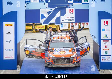 Sordo Dani (spa), Hyundai Shell Mobis World Rally Team, Hyundai i20 Coupe WRC, ritratto durante il Rally Grecia 2021 Acropolis, 9° round del FIA WRC 2021, FIA World Rally Championship, dal 9 al 12 settembre 2021 a Lamia, Grecia Foto Stock