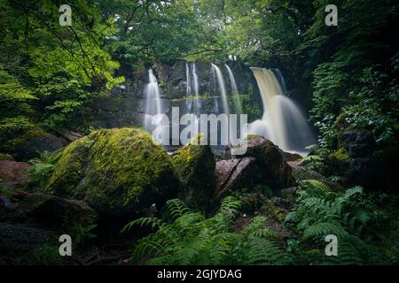 Cascate di Musdale, vicino Oban, Argyll e Bute, Scozia Foto Stock