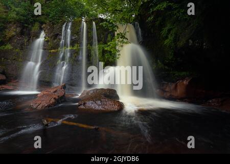 Cascate di Musdale, vicino Oban, Argyll e Bute, Scozia Foto Stock