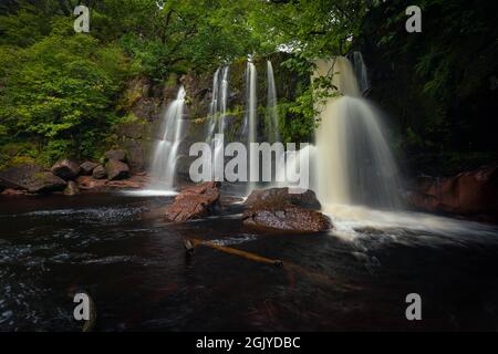 Cascate di Musdale, vicino Oban, Argyll e Bute, Scozia Foto Stock