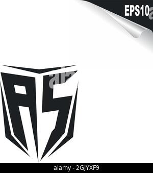 Iniziale COME logo con stile Shield, marchio commerciale Logo. Illustrazione Vettoriale