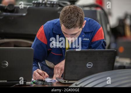 Scania apprendista dell'anno 2013 Foto Stock