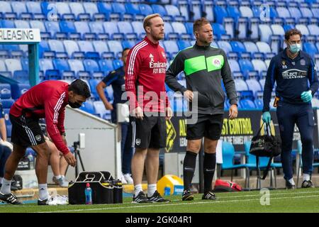 Direttore Joseph Adrian Montemurro (Arsenal) a margine durante la partita Barclays fa Womens Super League tra Reading e Arsenal al Select Car Leasing Stadium Reading, Inghilterra. Foto Stock