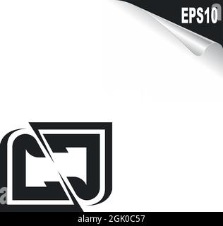 Design iniziale del logo CC con stile di forma, branding aziendale con logo. Illustrazione Vettoriale