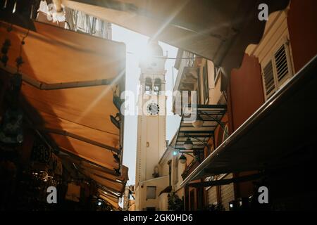 Corfù, Grecia - Settembre 2021, CATTEDRALE DI SAN SPIRIDONE SULL'ISOLA, Kerkyra. Foto Stock