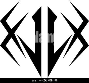 Design iniziale del logo JJ con stile cool, branding aziendale con logo. Illustrazione Vettoriale