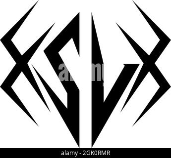 Design iniziale del logo SV con stile Cool, branding aziendale con logo. Illustrazione Vettoriale