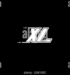 Logo XL iniziale con stile di forma, logo business branding. Illustrazione Vettoriale