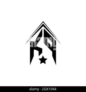 Design iniziale del logo KP con stile di forma, branding aziendale con logo. Illustrazione Vettoriale