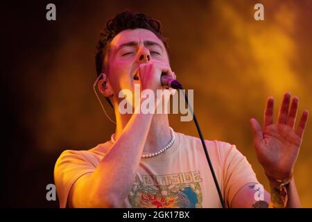 Glasgow, Regno Unito. 12 settembre 2021. NELLA FOTO: Joesef suona il palco del Re Tut al festival all'aperto di musica dal vivo TRNSMT a Glasgow. Credit: Colin Fisher/Alamy Live News Foto Stock