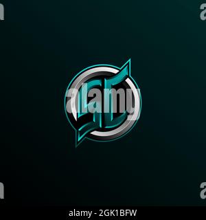 Design iniziale del logo SC, design iniziale del logo SC con stile circolare, logo per giochi, eport, community o business. Illustrazione Vettoriale