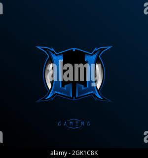 Design iniziale del logo JJ, design iniziale del logo JJ con stile Cool, logo per il gioco, l'eport, il gioco iniziale, la comunità o il business. Illustrazione Vettoriale