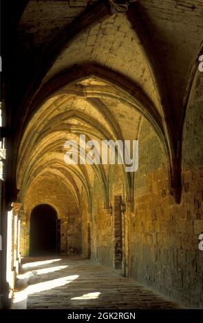 FRANCIA. AUDE (11) L'ABBAZIA CISTERCENSE DI FONFROIDE, IN STILE GOTICO, DOVE IL LEGATO PAPALE SONO STATI UCCISI DAI CATARI. Foto Stock