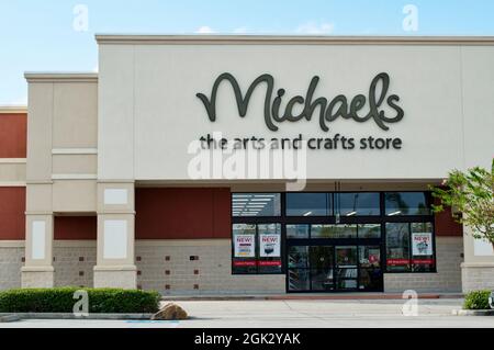 Humble, Texas USA 08-14-2019: Negozio di arti e mestieri di Michael in Humble, Texas. Store è stato fondato nel 2013 ed è parte della Michael`s Company Inc. Foto Stock