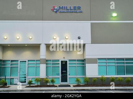 Houston, Texas USA 01-01-2020: Miller Insulation Company Office building in Houston, Texas. Fornitore di isolamento, residenziale e commerciale. Foto Stock