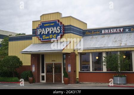 Humble, Texas USA 11-28-2019: Pappas Bar-B-Q in Humble, Texas. Un ristorante barbecue a conduzione familiare fondato a Houston, Texas, nel 1967. Foto Stock